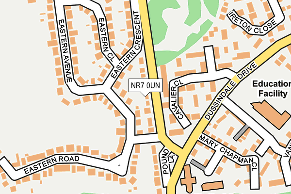 NR7 0UN map - OS OpenMap – Local (Ordnance Survey)