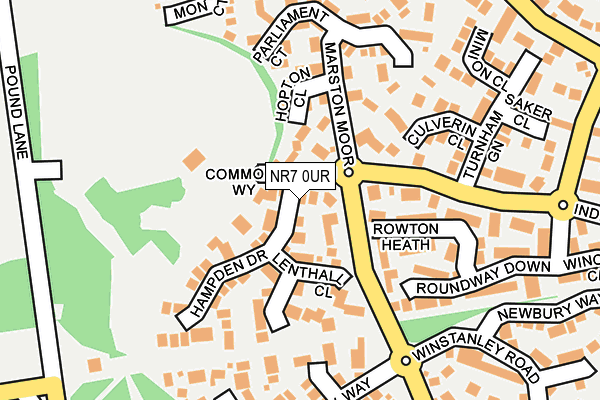 NR7 0UR map - OS OpenMap – Local (Ordnance Survey)