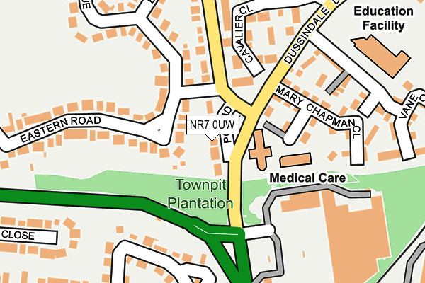 NR7 0UW map - OS OpenMap – Local (Ordnance Survey)