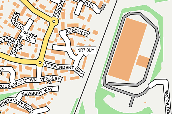 NR7 0UY map - OS OpenMap – Local (Ordnance Survey)
