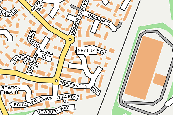 NR7 0UZ map - OS OpenMap – Local (Ordnance Survey)