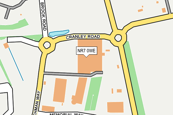NR7 0WE map - OS OpenMap – Local (Ordnance Survey)