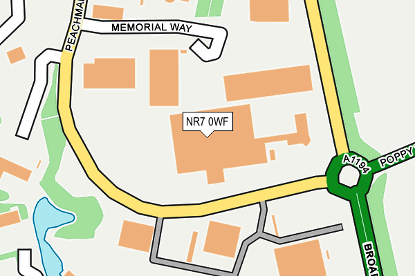 NR7 0WF map - OS OpenMap – Local (Ordnance Survey)