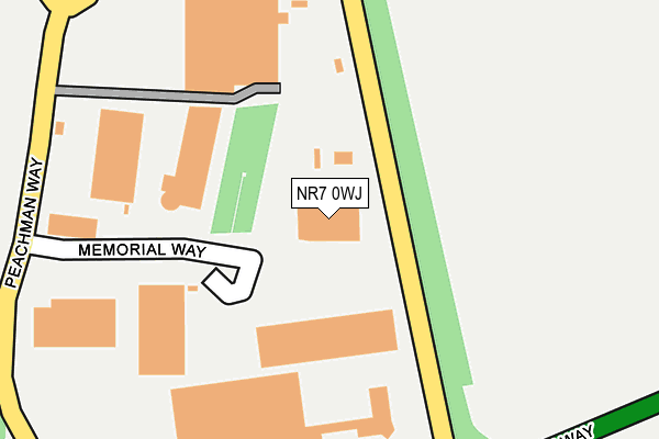 NR7 0WJ map - OS OpenMap – Local (Ordnance Survey)