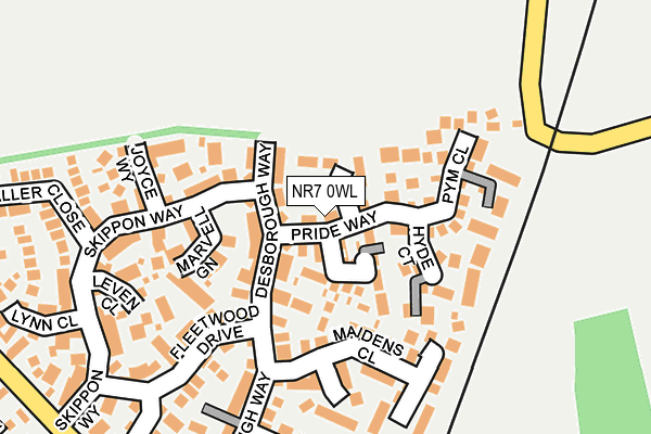 NR7 0WL map - OS OpenMap – Local (Ordnance Survey)
