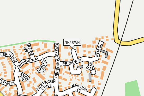 NR7 0WN map - OS OpenMap – Local (Ordnance Survey)