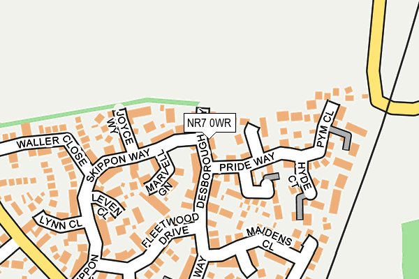 NR7 0WR map - OS OpenMap – Local (Ordnance Survey)
