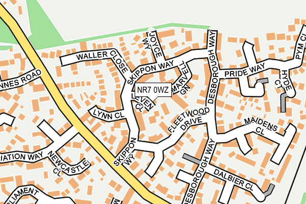 NR7 0WZ map - OS OpenMap – Local (Ordnance Survey)