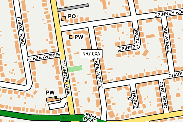 NR7 0XA map - OS OpenMap – Local (Ordnance Survey)