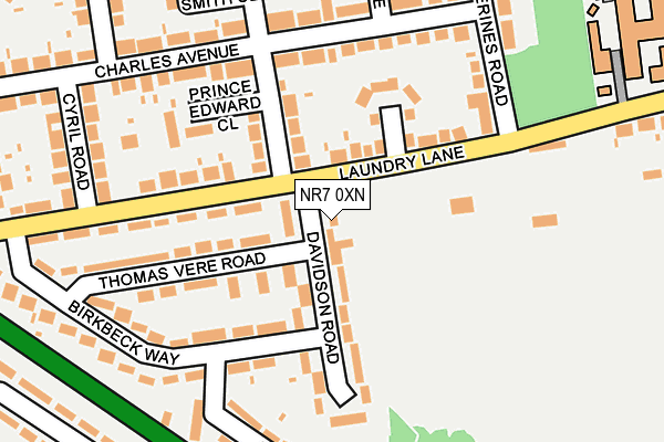NR7 0XN map - OS OpenMap – Local (Ordnance Survey)