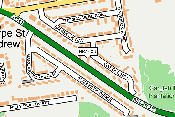 NR7 0XU map - OS OpenMap – Local (Ordnance Survey)
