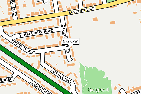 NR7 0XW map - OS OpenMap – Local (Ordnance Survey)