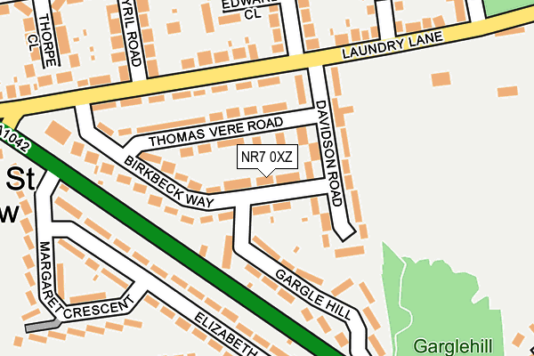 NR7 0XZ map - OS OpenMap – Local (Ordnance Survey)
