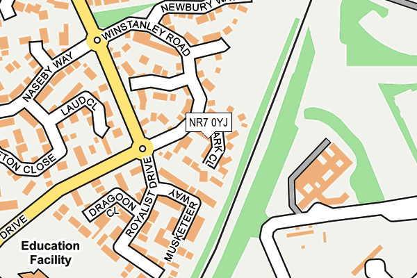 NR7 0YJ map - OS OpenMap – Local (Ordnance Survey)