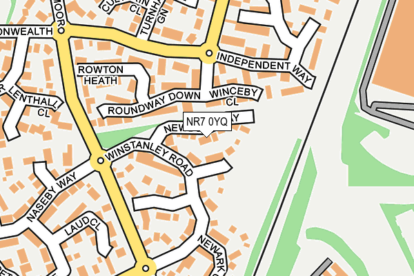 NR7 0YQ map - OS OpenMap – Local (Ordnance Survey)