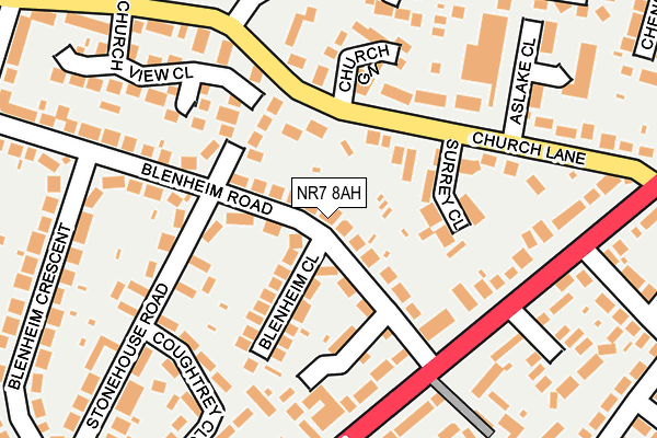 NR7 8AH map - OS OpenMap – Local (Ordnance Survey)