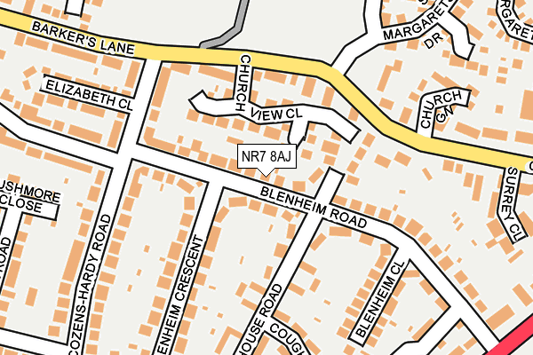 NR7 8AJ map - OS OpenMap – Local (Ordnance Survey)