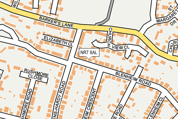 NR7 8AL map - OS OpenMap – Local (Ordnance Survey)