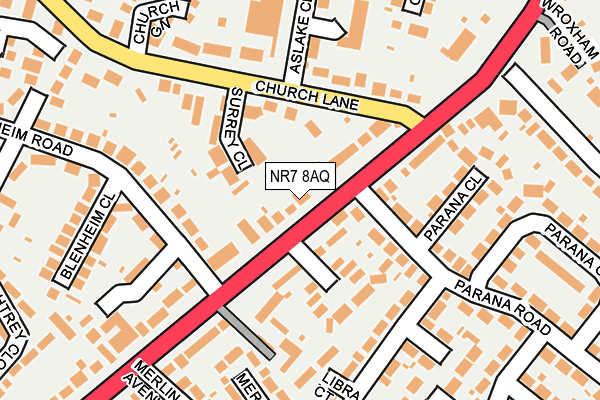 NR7 8AQ map - OS OpenMap – Local (Ordnance Survey)