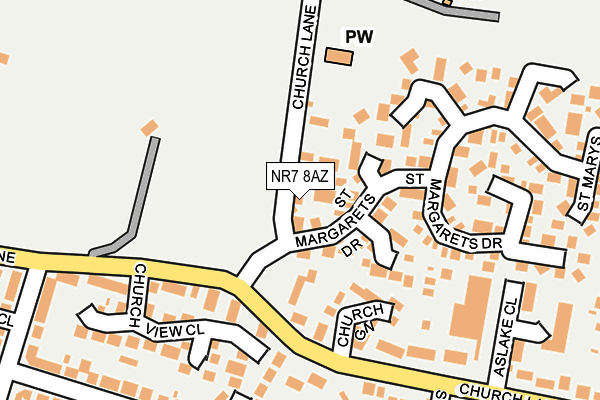 NR7 8AZ map - OS OpenMap – Local (Ordnance Survey)