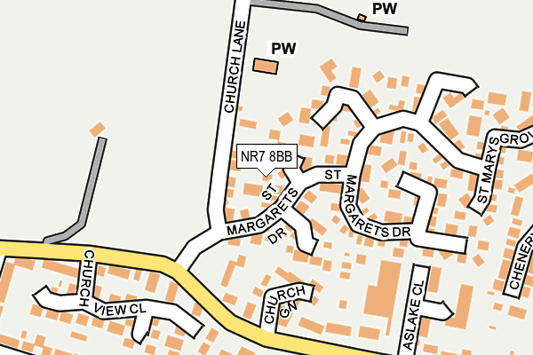 NR7 8BB map - OS OpenMap – Local (Ordnance Survey)
