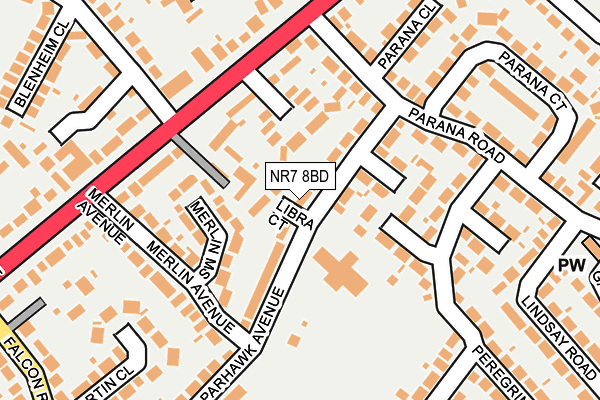 NR7 8BD map - OS OpenMap – Local (Ordnance Survey)