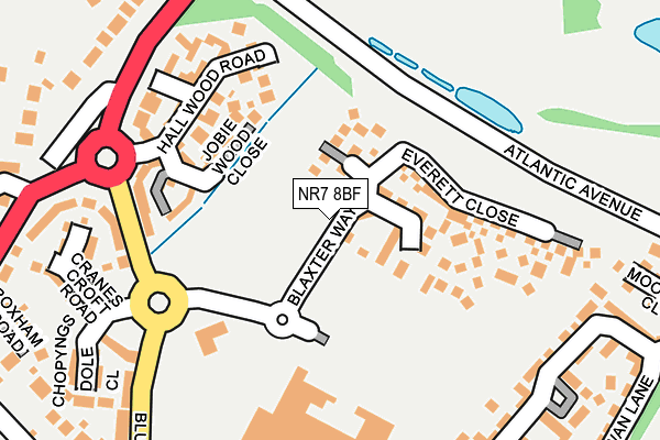 NR7 8BF map - OS OpenMap – Local (Ordnance Survey)