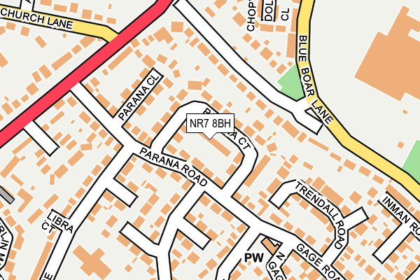 NR7 8BH map - OS OpenMap – Local (Ordnance Survey)