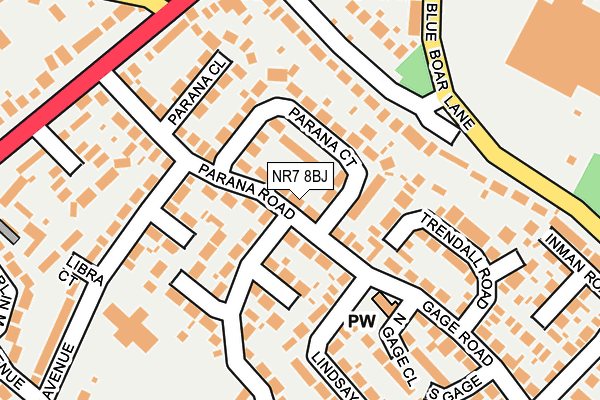 NR7 8BJ map - OS OpenMap – Local (Ordnance Survey)