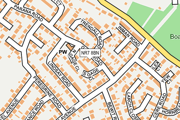 NR7 8BN map - OS OpenMap – Local (Ordnance Survey)