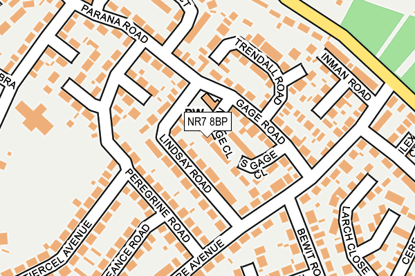 NR7 8BP map - OS OpenMap – Local (Ordnance Survey)