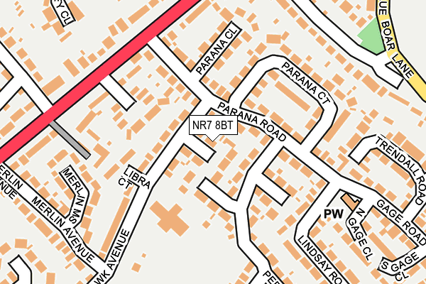 NR7 8BT map - OS OpenMap – Local (Ordnance Survey)