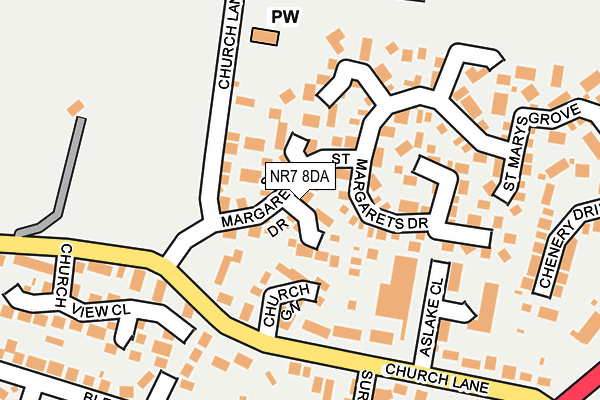 NR7 8DA map - OS OpenMap – Local (Ordnance Survey)