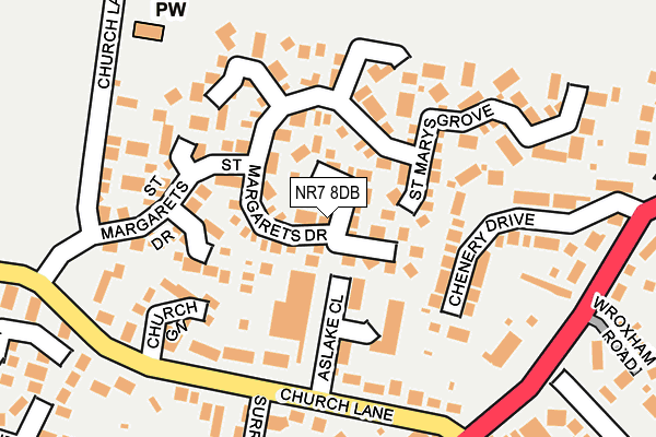 NR7 8DB map - OS OpenMap – Local (Ordnance Survey)