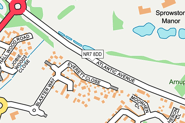 NR7 8DD map - OS OpenMap – Local (Ordnance Survey)