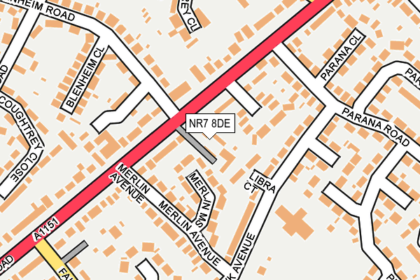 NR7 8DE map - OS OpenMap – Local (Ordnance Survey)