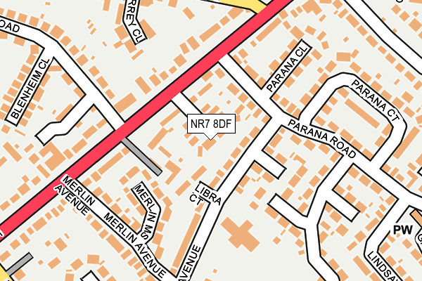 NR7 8DF map - OS OpenMap – Local (Ordnance Survey)