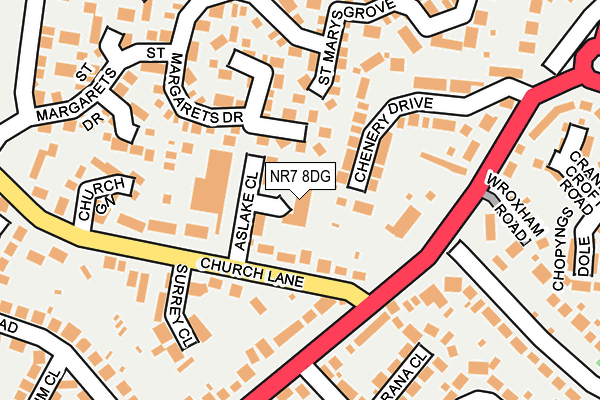 NR7 8DG map - OS OpenMap – Local (Ordnance Survey)
