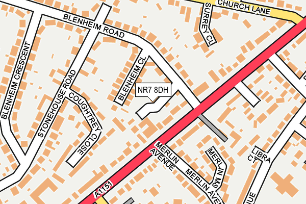 NR7 8DH map - OS OpenMap – Local (Ordnance Survey)