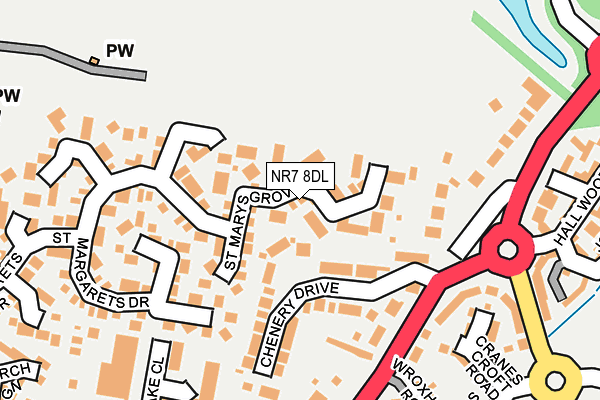 NR7 8DL map - OS OpenMap – Local (Ordnance Survey)