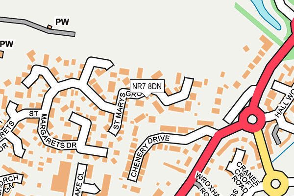 NR7 8DN map - OS OpenMap – Local (Ordnance Survey)