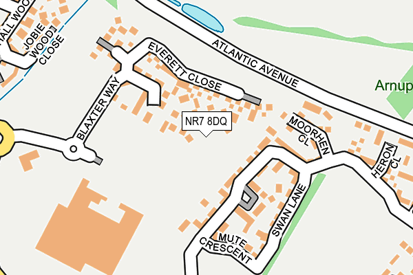 NR7 8DQ map - OS OpenMap – Local (Ordnance Survey)