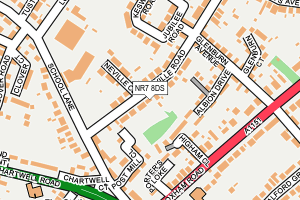 NR7 8DS map - OS OpenMap – Local (Ordnance Survey)