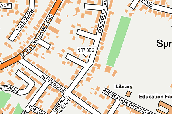 NR7 8EG map - OS OpenMap – Local (Ordnance Survey)