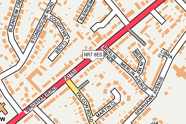 NR7 8ES map - OS OpenMap – Local (Ordnance Survey)
