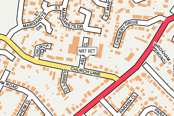 NR7 8ET map - OS OpenMap – Local (Ordnance Survey)