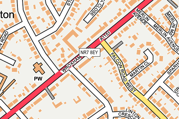 NR7 8EY map - OS OpenMap – Local (Ordnance Survey)