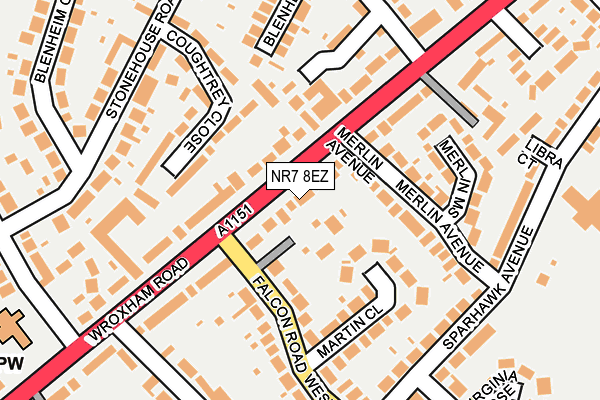 NR7 8EZ map - OS OpenMap – Local (Ordnance Survey)