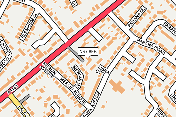 NR7 8FB map - OS OpenMap – Local (Ordnance Survey)