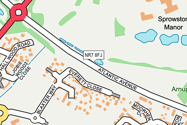NR7 8FJ map - OS OpenMap – Local (Ordnance Survey)